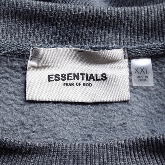 Fear of God Essentials Crewneck Sweatshirt Gray Size XXL Streetstyle - Picture 7 of 10